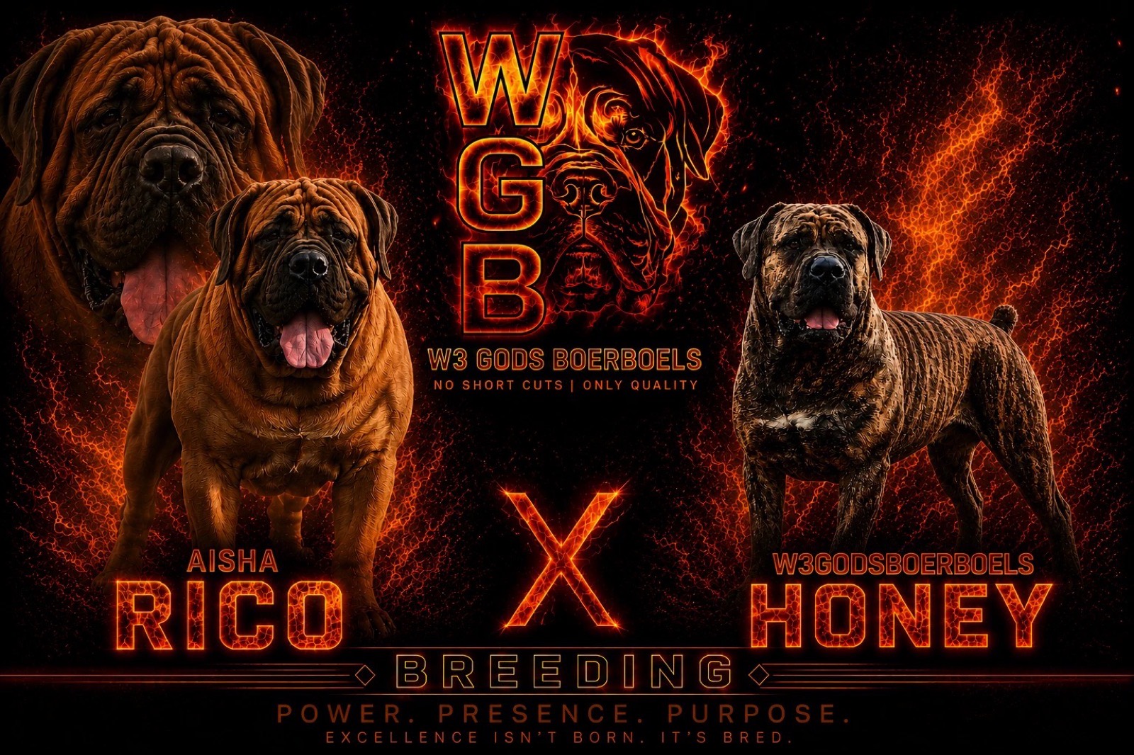 Aisha Rico × Honey planned breeding